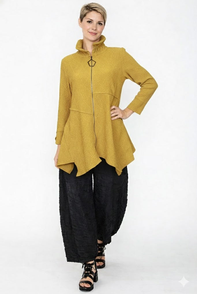 IC Collection Wire Collar Front-Zip Top | Unique Apparel USA