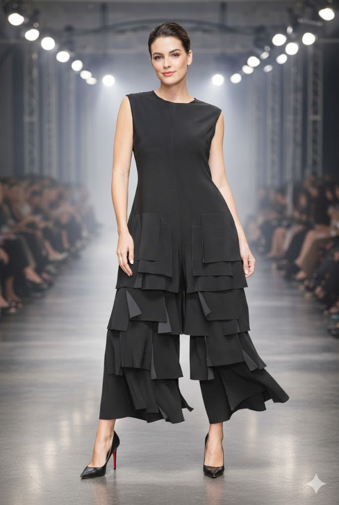 IC Collection Ruffle Statement Jumpsuit | Unique Apparel USA