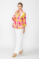 Abstract Print Jacket-6855J-PINK