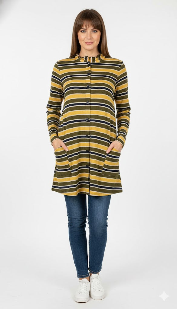 Comfy USA Delia 2 Pocket Button Down Top-M1010P