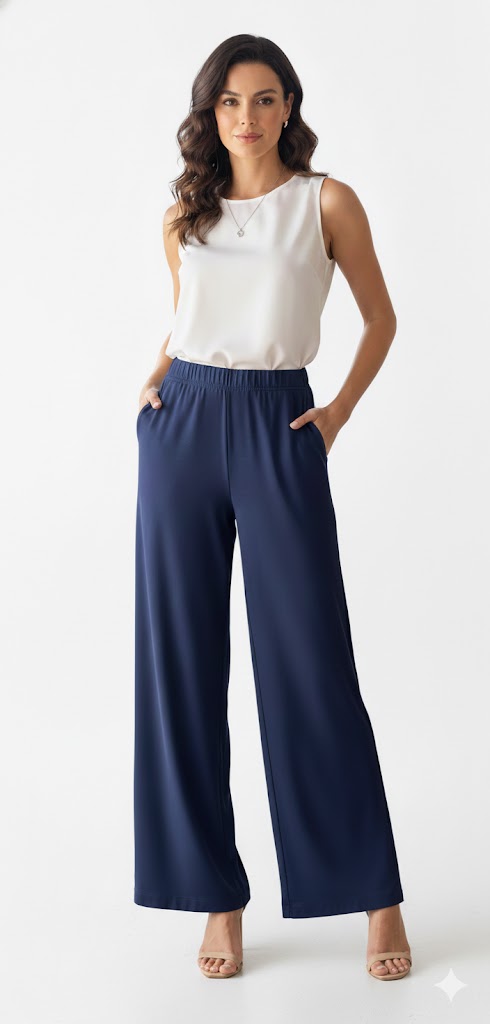 IC Collection Side Slit Ankle Lenght Pants- IC-9170P