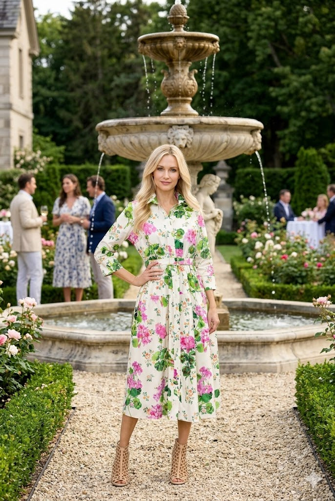 IC Collection Shirt Collar Maxi Dress | Unique Apparel USA