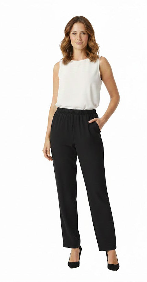 Comfy USA Bottom Front Slit Ankle Length Pant-M916