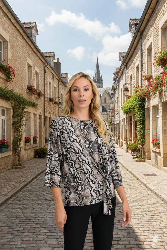 Joseph Ribkoff Snake Print Tunic | Unique Apparel USA