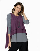 By JJ High-Low Split Front Vest-IT-158