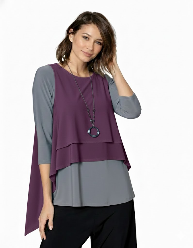 By JJ High-Low Split Front Vest-IT-158