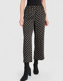Alembika Eclat Straight Pants, Black/Bronze Dots-EP707B