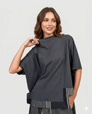 Alembika Urban On My Mind Boxy Top, Grey- UT102G