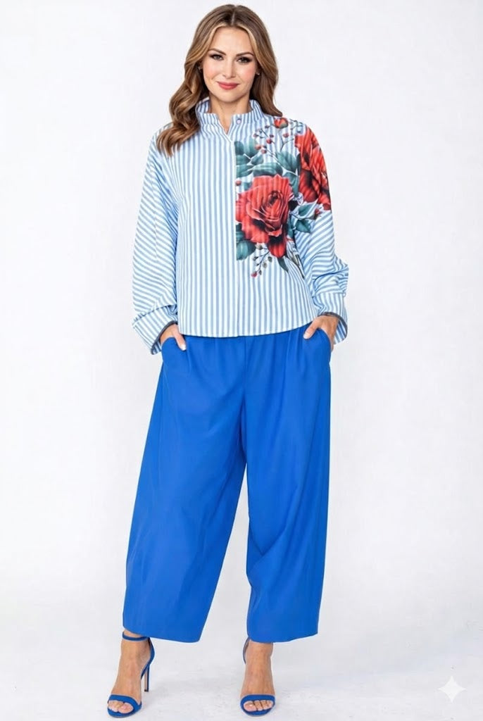 IC Collection Origami Shirt with Flower | Unique Apparel USA