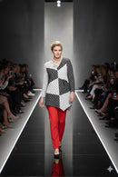 IC Collection V-Neck Long Sleeve Polka Top 1753T