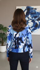 Frank Lyman Blue & White Abstract Jacket-266349