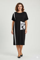 Alembika Print Straight Dress-TD102B