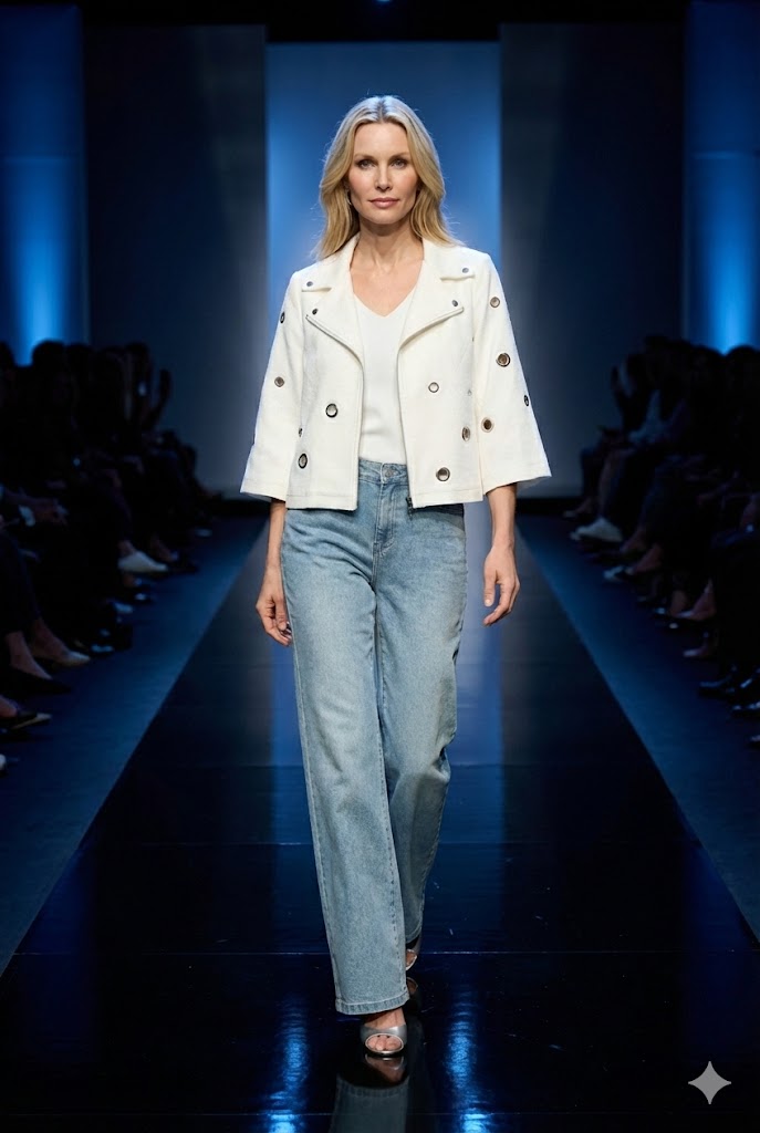 Joseph Ribkoff Foiled Faux Suede Swing Jacket-261905