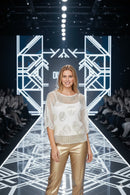 Frank Lyman Sheer Scoop Neck Pullover-266120