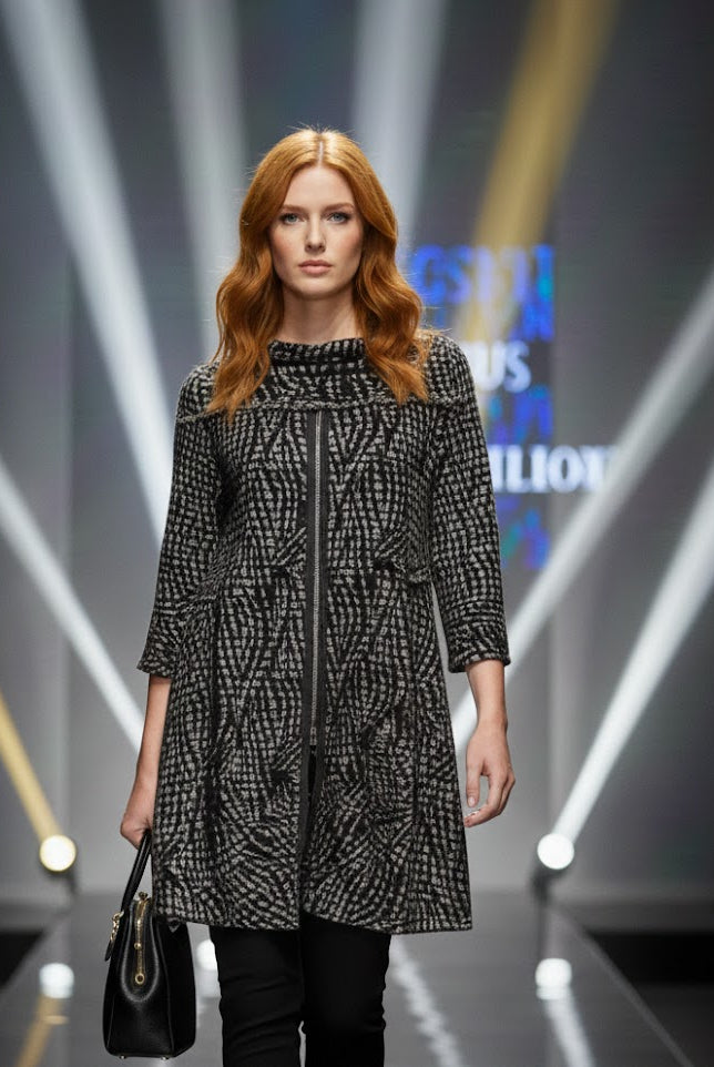 IC Collection Zipper Print Tunic | Unique Apparel USA