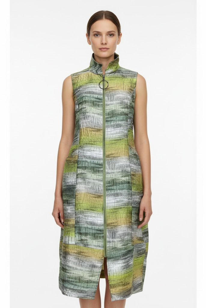 IC Collection Sleeveless Zip-Front Dress –7243D | Unique Apparel USA