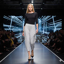 By JJ Asymmetrical Draped Capri Pants- IT-119