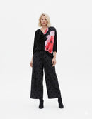 ALEMBIKA Pois Barrel Pants - Polka Dot Wide Leg Trousers EP706D