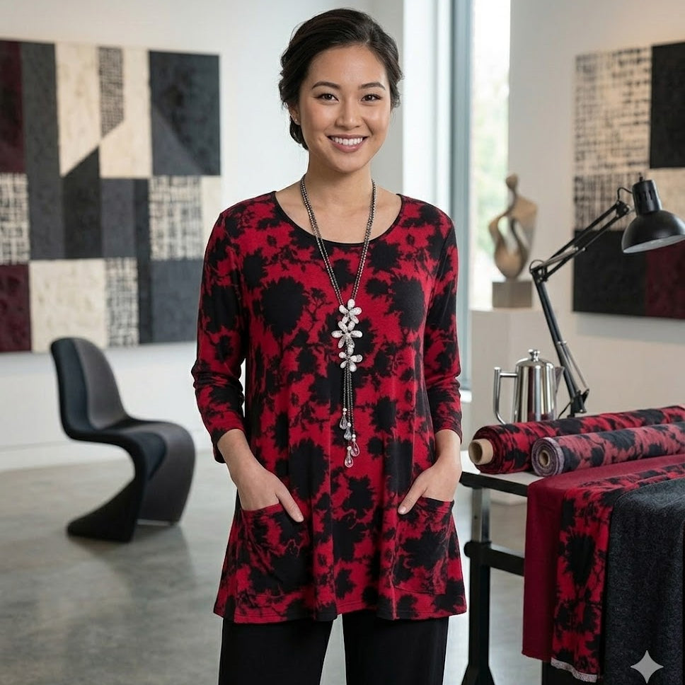 Sun Kim Layla Print Tunic-SK178P