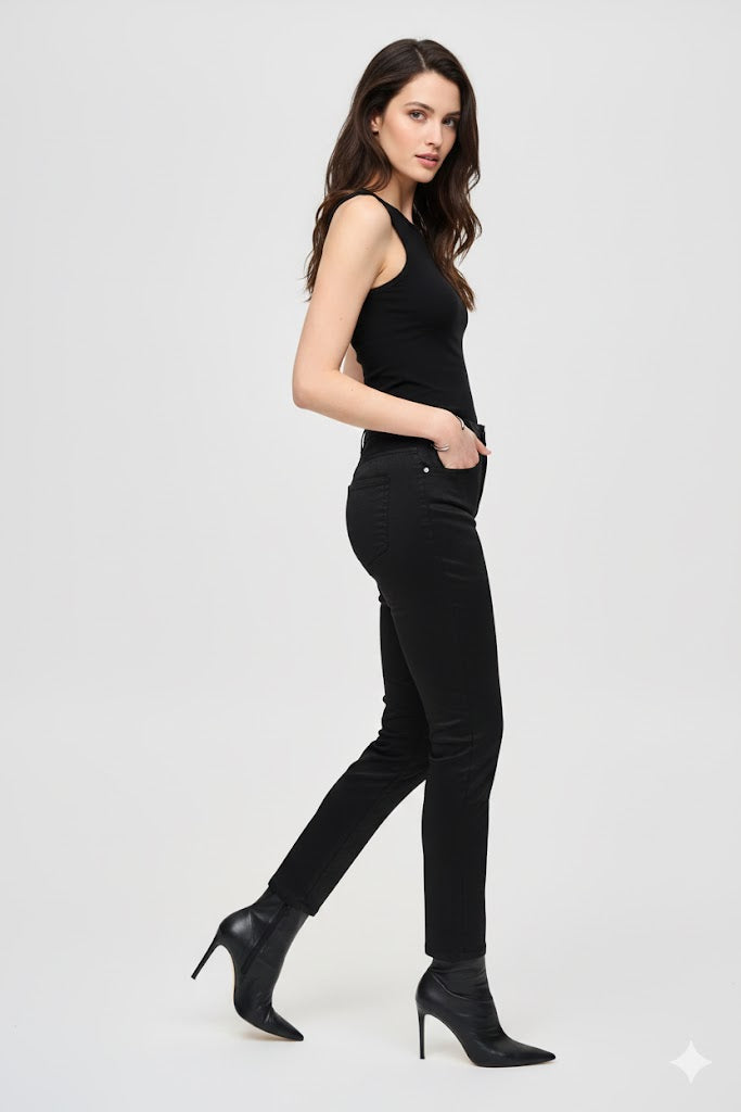 Joseph Ribkoff Classic Slim Foiled Print Denim Pant-JR-243959