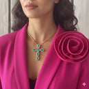 LPL Blue CZ Sparkling Necklace