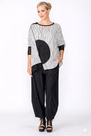 IC Collection Top With Mesh Sleeve-7812T