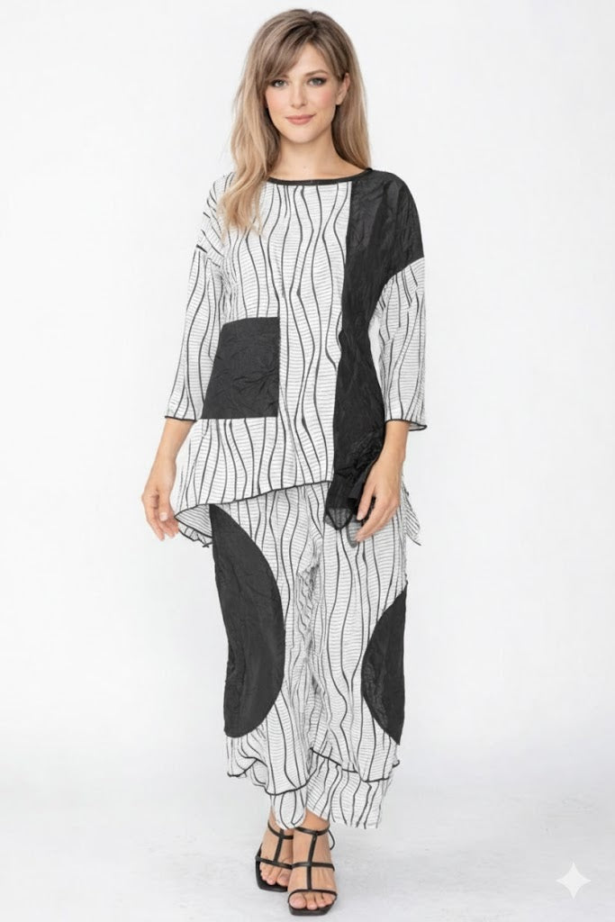 IC Collection Dolman Tunic With Patch - Women's Designer Top 7788T