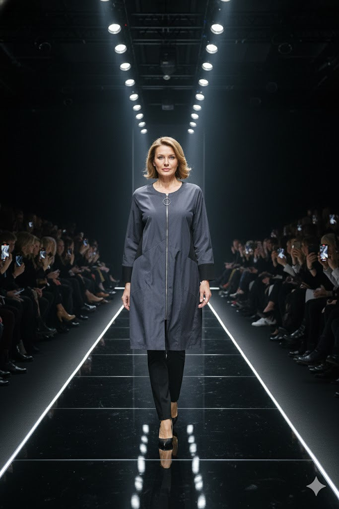 IC Comfy Fashion Forward Zipper Dress-IC-2857D