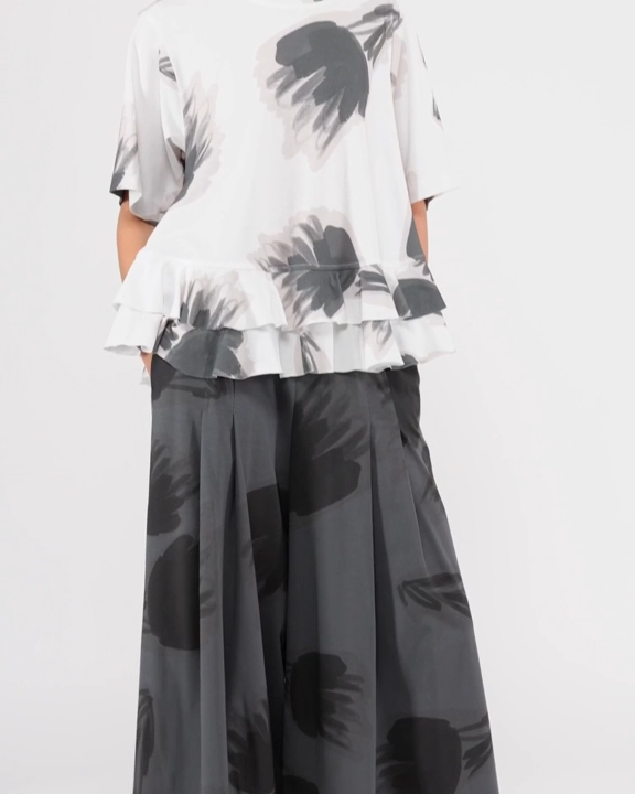 Alembika Urban Fleeting Ruffle Tee, Cloud-UT131C