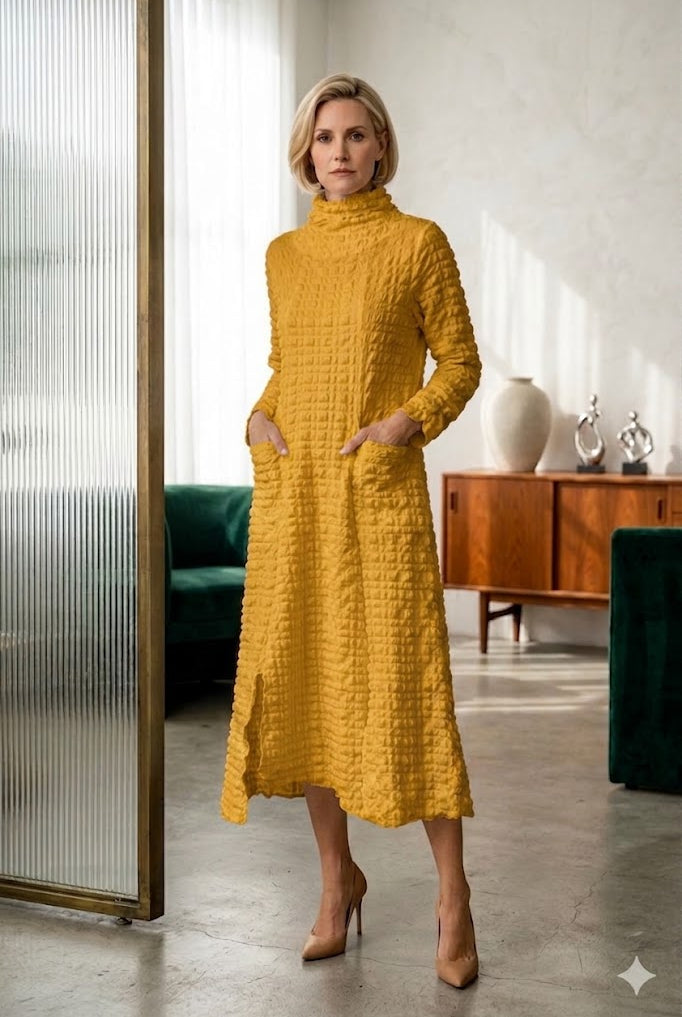 IC Collection Puckered Styling Dress-IC-6000D, view 6