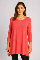 By JJ Sleeve Button Down Round Neck Top-IT-166