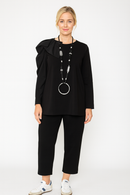 IC Collection Bow Sleeve Top-IC-5870T