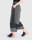 Alembika Urban Marisol Wide Leg Pant, Slate Stripes-UP145D