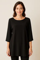 By JJ Layered Wrinkle-Free Solid Tunic-IT-202