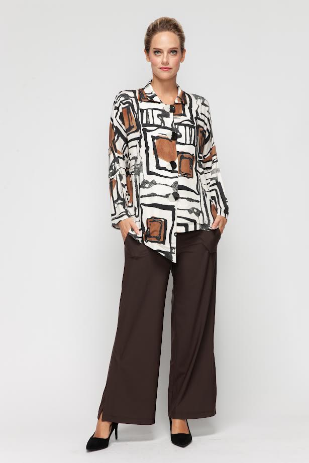 IC Collection Asymmetrical Blouse-7411B