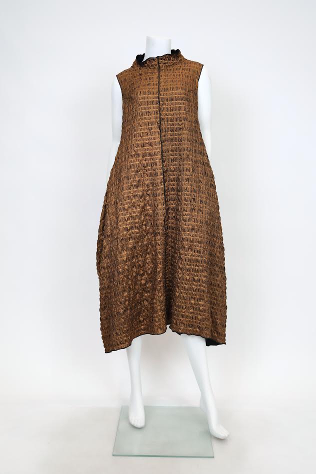 IC Collection Mock Neck Sleeveless Swing Dress-7173D