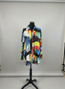 Dilemma Rauschenberg Inspired button down blouse-GDB-584
