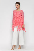 Asymmetrical Petal Sleeve Top 6495T