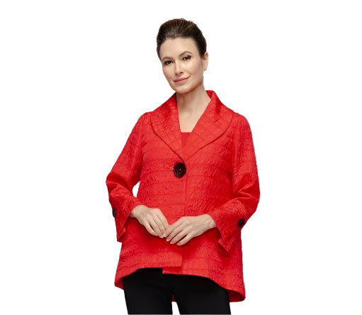 IC Collection One Button Shawl Jacket-7525J