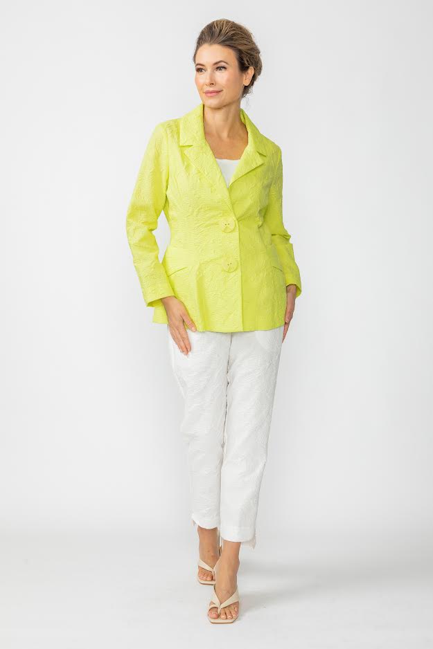 Textured 2-Button Blazer-6483J