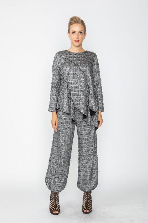 IC Collection Textured Asymmetrical Top-7235T