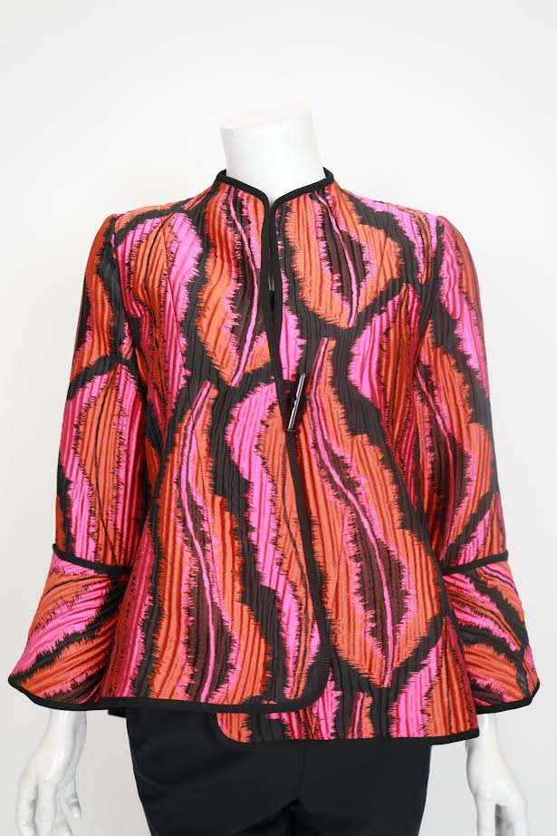 IC Collection Asymmetrical One Button Jacket-7332J