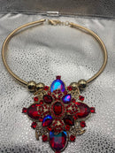 Unique Crimson Radiance Necklace-JN20033