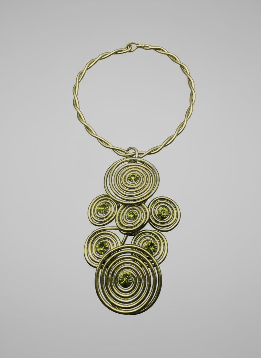 Jeff Lieb Spiral Statement Necklace-33491