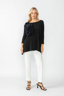 Boat Neck Top with Rosette 5871T-DUP