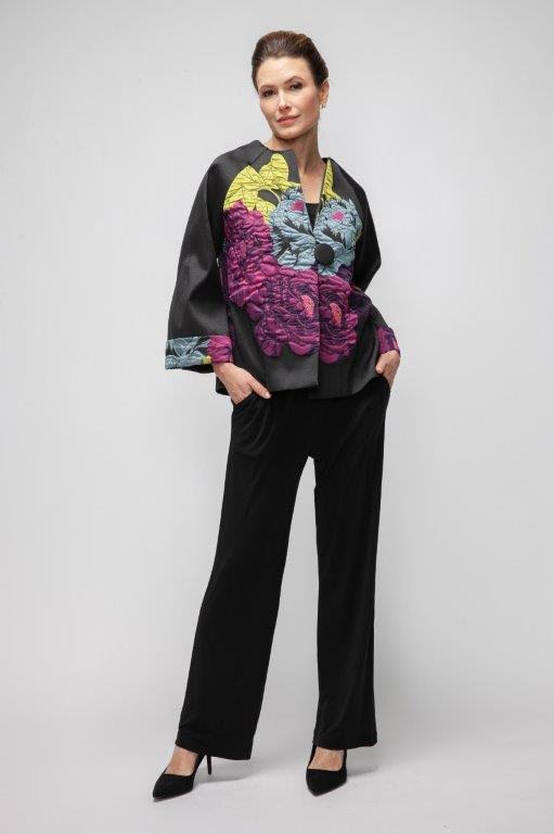 IC Collection Floral Detail Embroidered Jacket-7395J