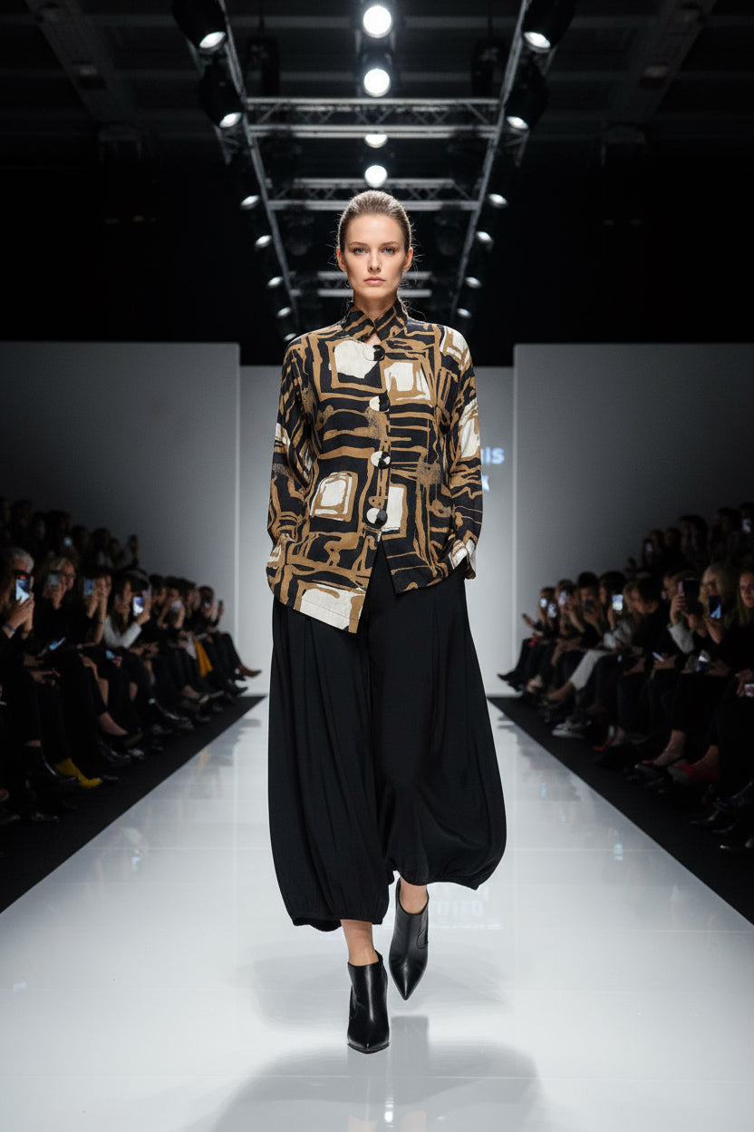 IC Collection Asymmetrical Blouse-7411B