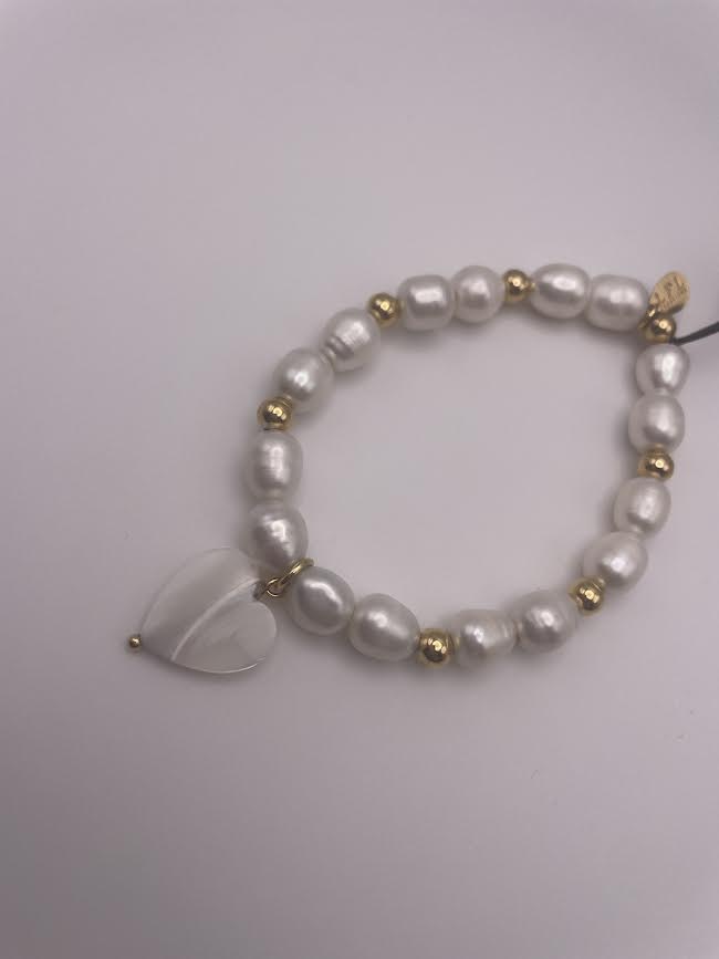 LPL Anne Freshwater Pearl and 18k Gold plated bracelet-2187
