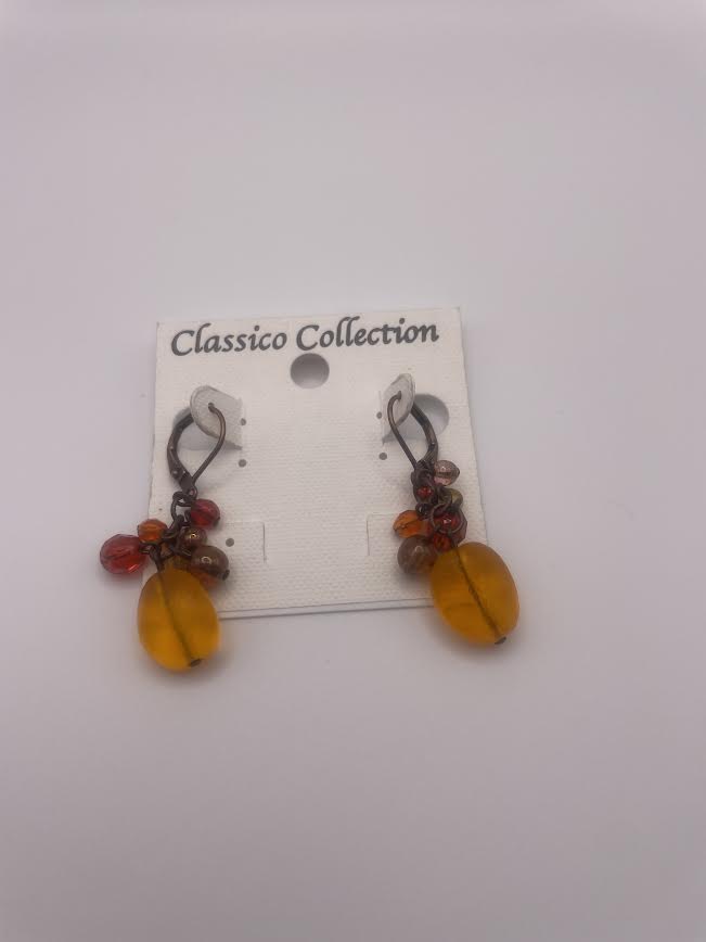 Amber-Style Dangle Earrings-4422