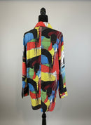 Dilemma Rauschenberg Inspired button down blouse-GDB-584